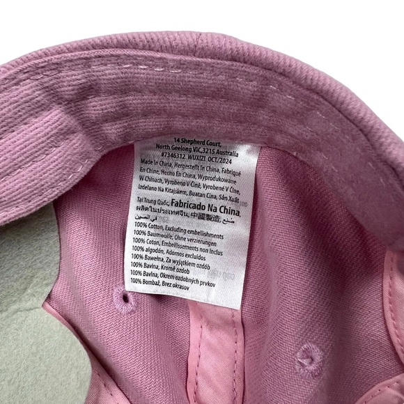 Cotton On Kids Girls Sports Club Baseball Cap Hat Adjustable Pink Gyoza Dumpling - Picture 5 of 7